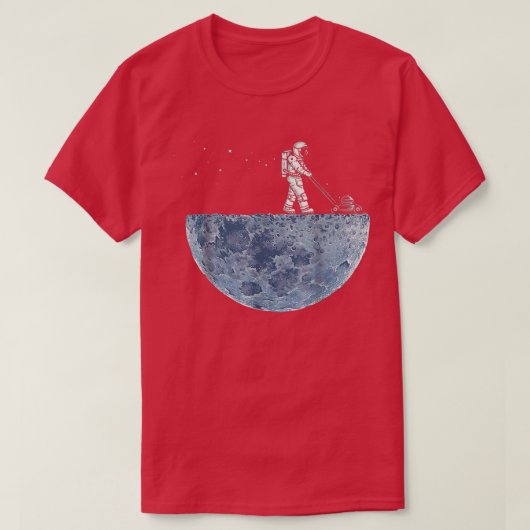 T-shirt Astronaute de l'étoile de la lune fauchée fauchant (Design devant)
