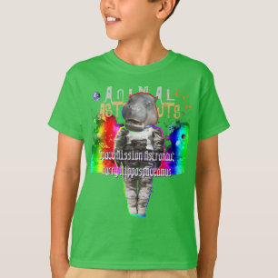 T-shirt Astronaute de mission spatiale d'hippopotame