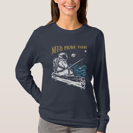 T-shirt Astronaute de pêche (Devant)