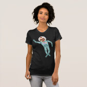 T-shirt Astronaute de singe de chaussette (Devant entier)