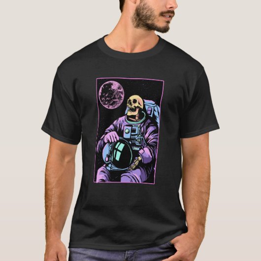 T-shirt Astronaute de squelette Amateurs de l'espace extra (Devant)