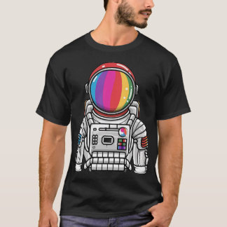 T-shirt Astronaute de squelette coloré