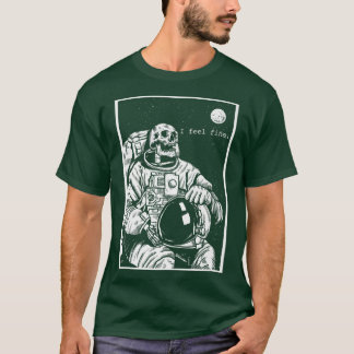T-shirt Astronaute de squelette dans l'espace Je me sens H
