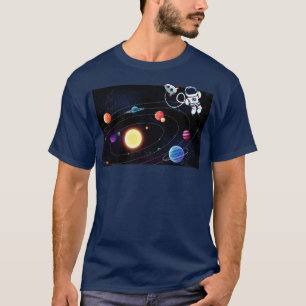 T-shirt Astronaute des planètes du système solaire