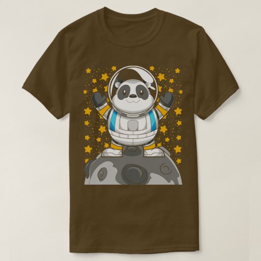 T-shirt Astronaute des sciences spatiales Panda (Design devant)
