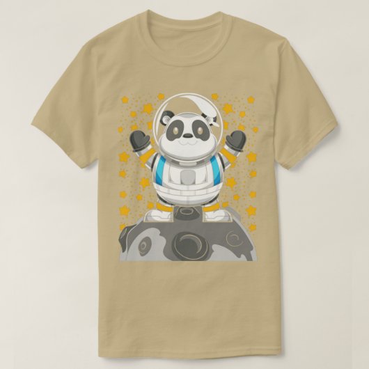 T-shirt Astronaute des sciences spatiales Panda (Design devant)