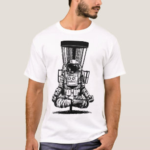 T-shirt Astronaute Disque Golf Yoga Croquis 