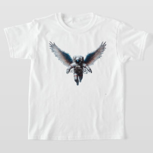 T-shirt Astronaute drôle avec des ailes d'ange dans l'espa