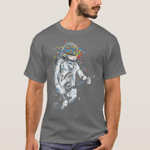 T-shirt Astronaute drôle jouant de la guitare basse dans l