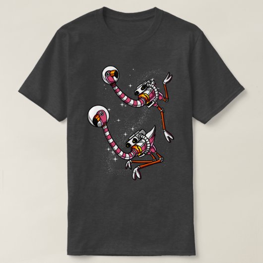T-shirt Astronaute du Flamant rose spatial (Design devant)