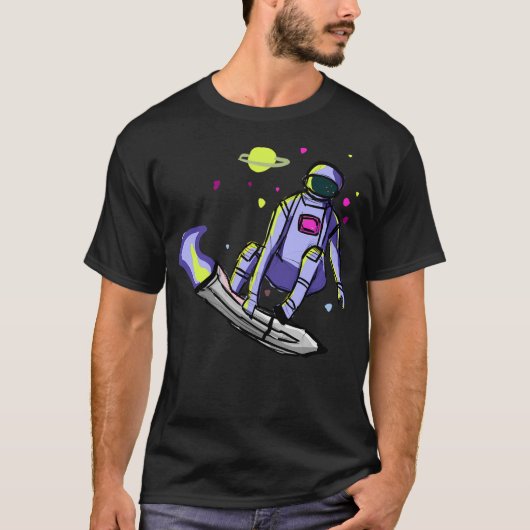 T-shirt Astronaute du patinage (Devant)