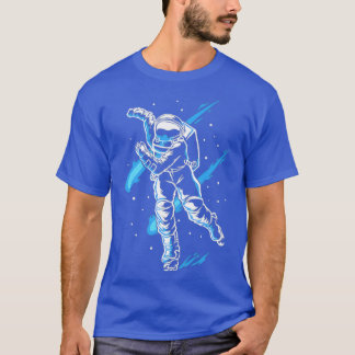 T-shirt Astronaute du patinage sur glace Patinage sur glac