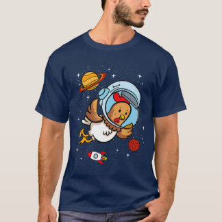 T-shirt Astronaute du poulet dans l'espace Amateur d'éleva