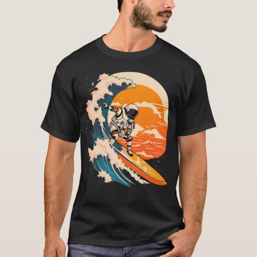 T-shirt Astronaute du surf spatial Cie de surf (Devant)