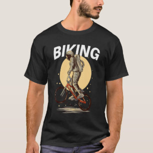 T-shirt Astronaute du vélo spatial Père Noël Cruz Retro