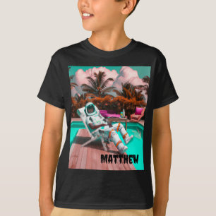 T-SHIRT ASTRONAUTE ENFANT PERSONNALISÉ SE DÉTEND