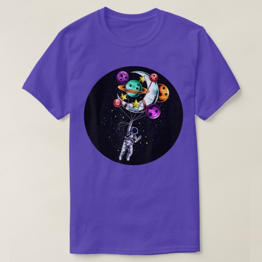 T-shirt Astronaute Espace Spaceman Lune Mars Balloons Plan (Design devant)