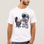 T-shirt Astronaute faisant griller (Devant)