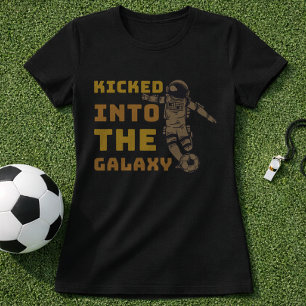 T-shirt Astronaute Football Galaxy Kick Graphique Drôle