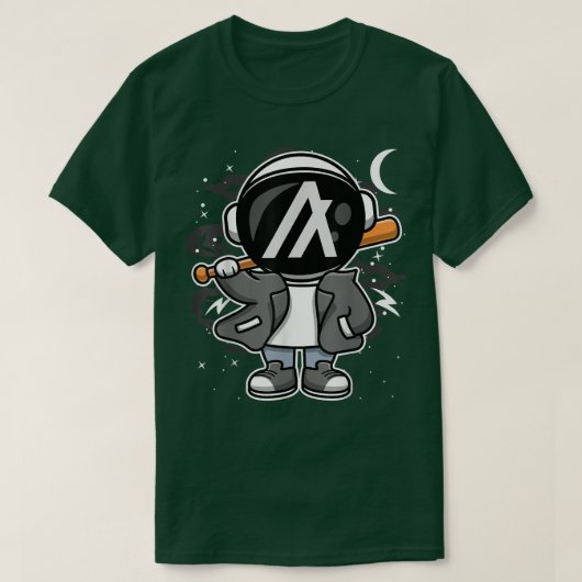 T-shirt Astronaute Hiphop Algorand ALGO Coin To The Moon C (Design devant)