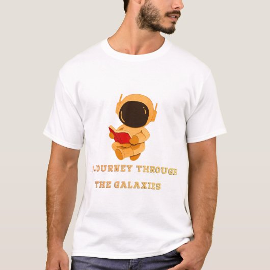 T-Shirt Astronaute Lisant l'Espace (Devant)