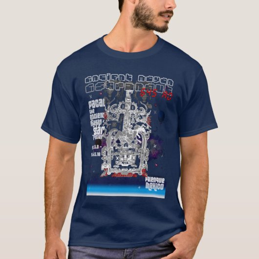 T-shirt Astronaute maya antique Pacal (Devant)