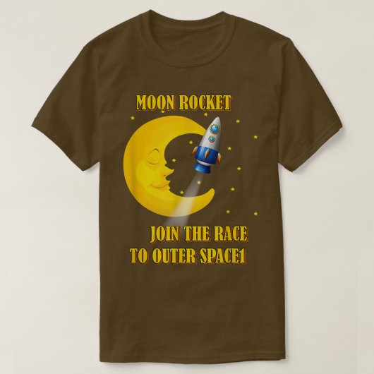 T-shirt Astronaute Moon Rocket Vintag (Design devant)