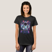 T-shirt Astronaute néon Graphisme Exploration spatiale cos (Devant entier)