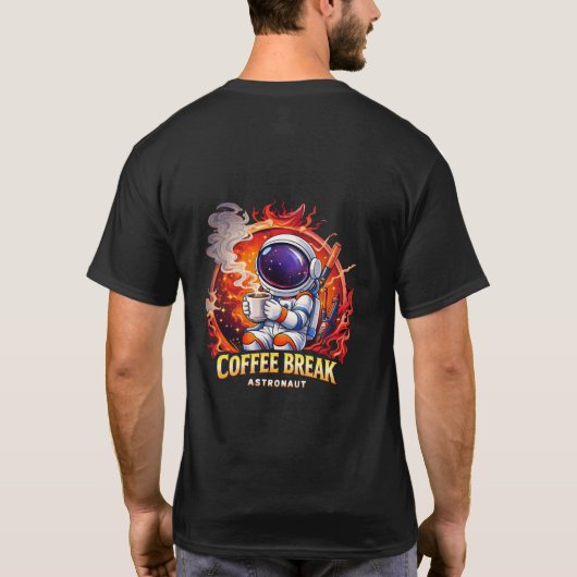 T-shirt Astronaute Pause Café (Dos)