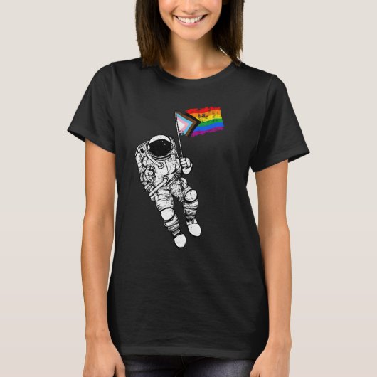 T-Shirt Astronaute Progress Pride (Devant)