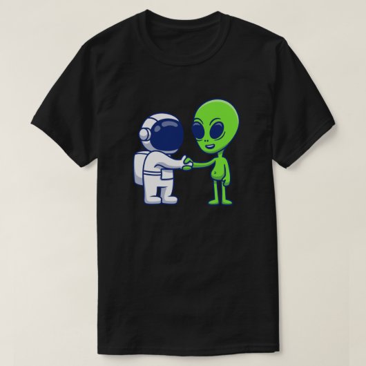 T-Shirt Astronaute Rencontre Alien (Design devant)