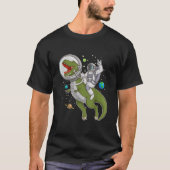 T-shirt Astronaute Riding T-Rex Dinosaur Astro T-Rex Space (Devant)