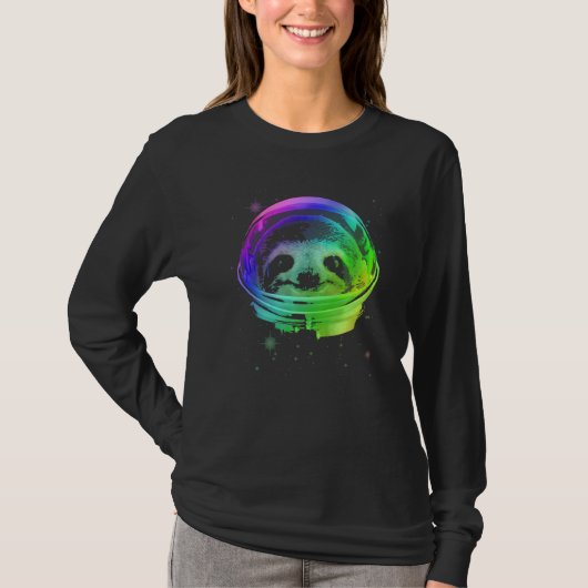 T-shirt Astronaute Sloth En Casque Spatial (Devant)