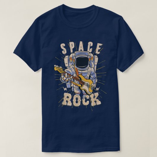 T-shirt Astronaute spatial jouant de la guitare Astronomie (Design devant)