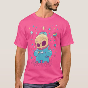 T-shirt Astronaute spatiale cosmique Squelette Créature Dé