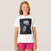 T-shirt Astronaute Stars & Space Colorful Balloons (Devant entier)