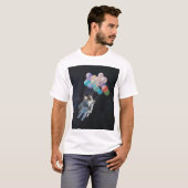 T-shirt Astronaute Stars & Space Colorful Balloons (Devant entier)