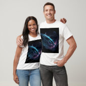 T-shirt Astronaute sur baleine (Unisexe)