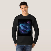 T-shirt Astronaute sur baleine (Devant entier)