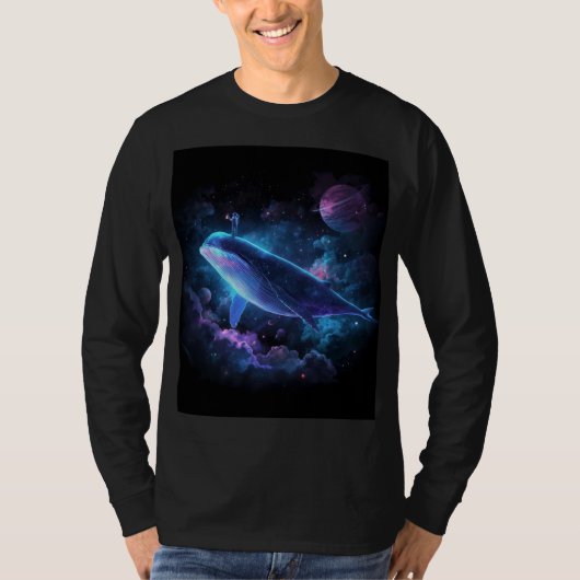 T-shirt Astronaute sur baleine (Devant)