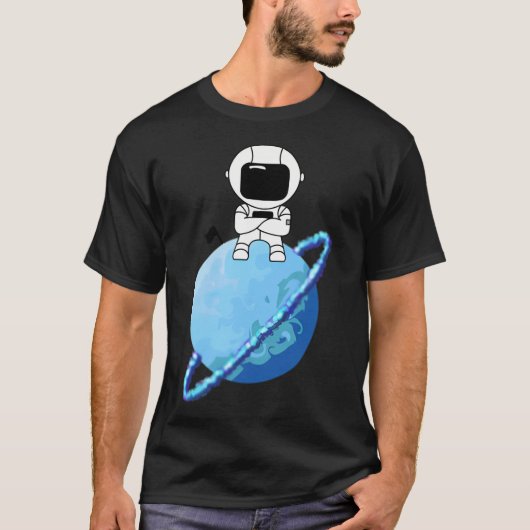 T-shirt Astronaute Sur Uranus (Devant)