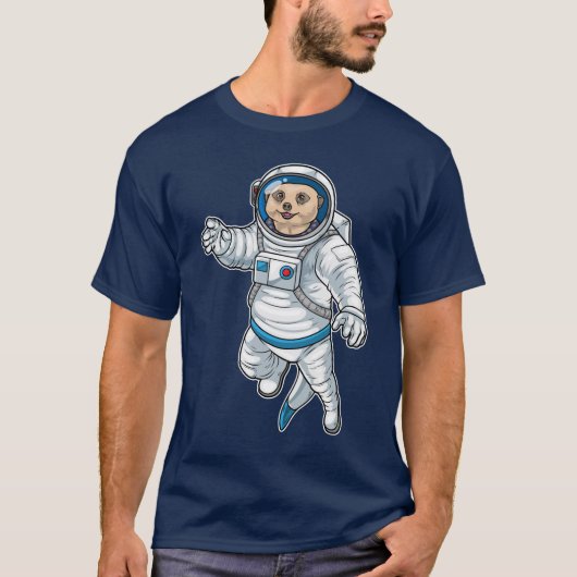 T-shirt Astronaute Suricate Espace (Devant)