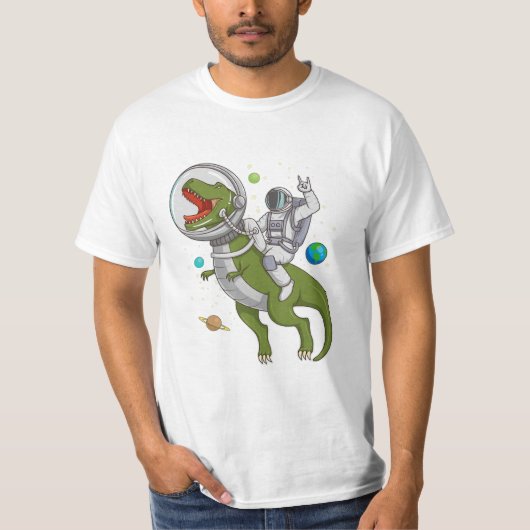 T-shirt Astronaute - T-Rex Dinosaur Astro T-Rex Space  (Devant)