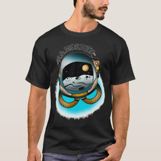 T-shirt Astronaute Traditionnel De Style Tatouage Ville Et