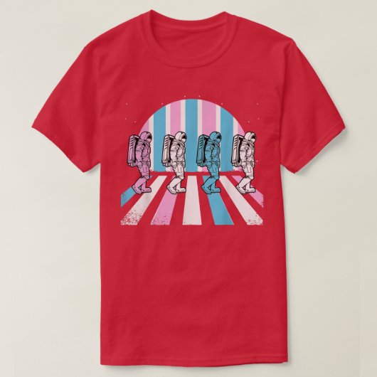 T-shirt Astronaute transgenre LGBT-Q Space man Moon Trans (Design devant)