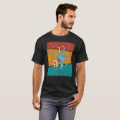 T-shirt Astronaute vintage de chats spatiaux (Devant entier)