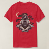 T-shirt Astronaute Yoga Algorand ALGO Coin To The Moon Cry (Design devant)
