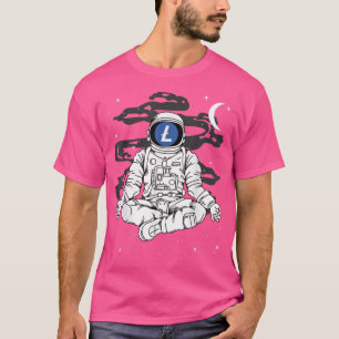T-shirt Astronaute Yoga Litecoin LTC Coin To The Moon Cryp