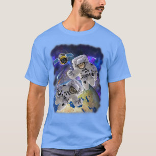 T-shirt Astronautes De Chat Spatial Chat Graphic Kitten Pl