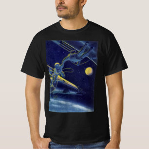 T-shirt Astronautes de la science-fiction vintage dans l'e
